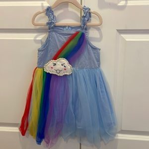 Lola and the Boys Blue Rainbow Dress. Size 4